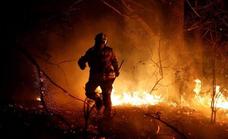 Un incendio intencionado en Villaselán calcina media hectárea