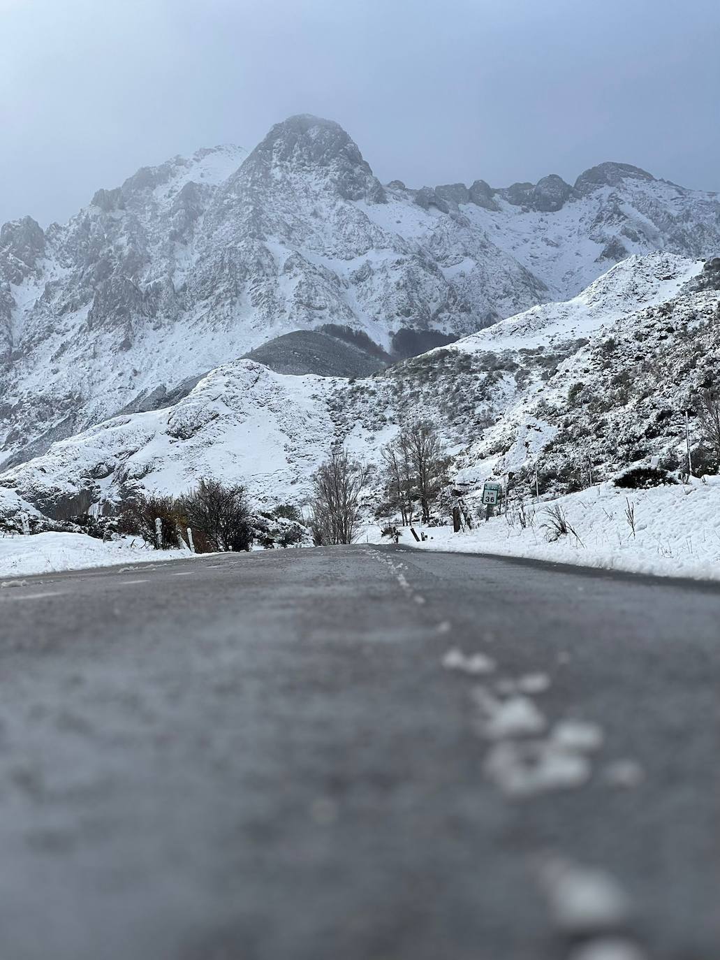 La nieve cubre de blanco la provincia de León