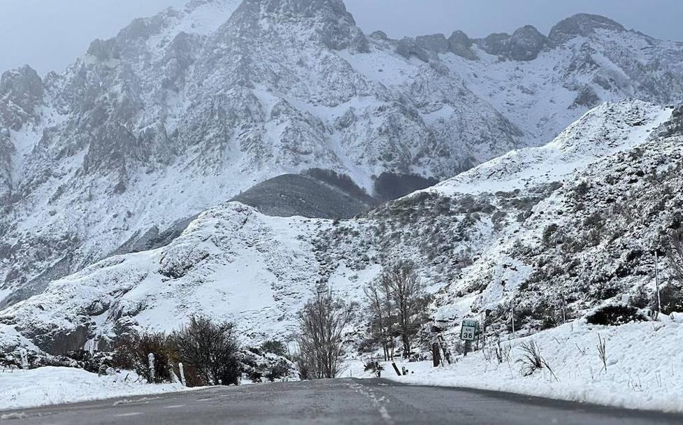 La nieve cubre de blanco la provincia leonesa