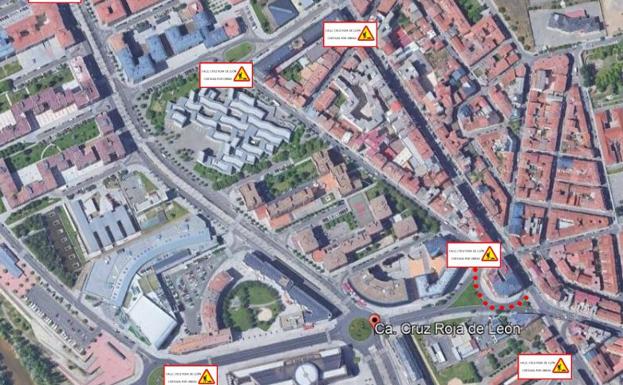 El asfaltado de la calle Cruz Roja de León cortará los acceso a esta vía durante cinco días