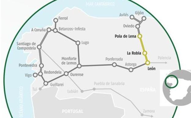 Castilla y León, Galicia y Asturias exigirán el impulso del Corredor Atlántico el 27 de enero en Santiago de Compostela