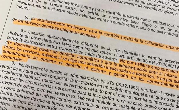 «Empadronar a una persona en un domicilio no le obliga a dar ningún tipo de servicio. Está en la sentencia»