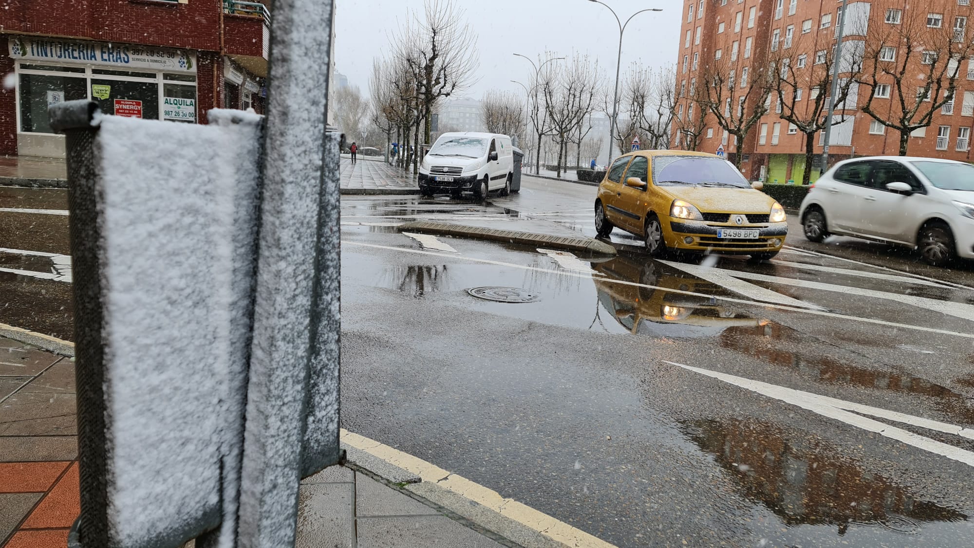 La nieve llega a León capital