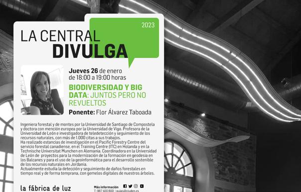 Una charla sobre biodiversidad y 'big data' abre la nueva edición del ciclo 'La Central divulga' en Ponferrada