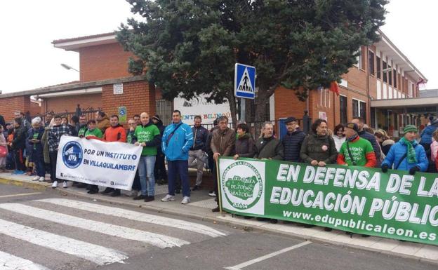 La plataforma 'Por un Instituto en Villaquilambre' convoca una nueva concentración para reclamar un centro más amplio y con estudios de FP