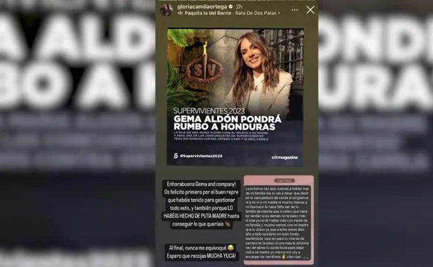 Gloria Camila explota contra Gema Aldón: «No me pienso callar más»