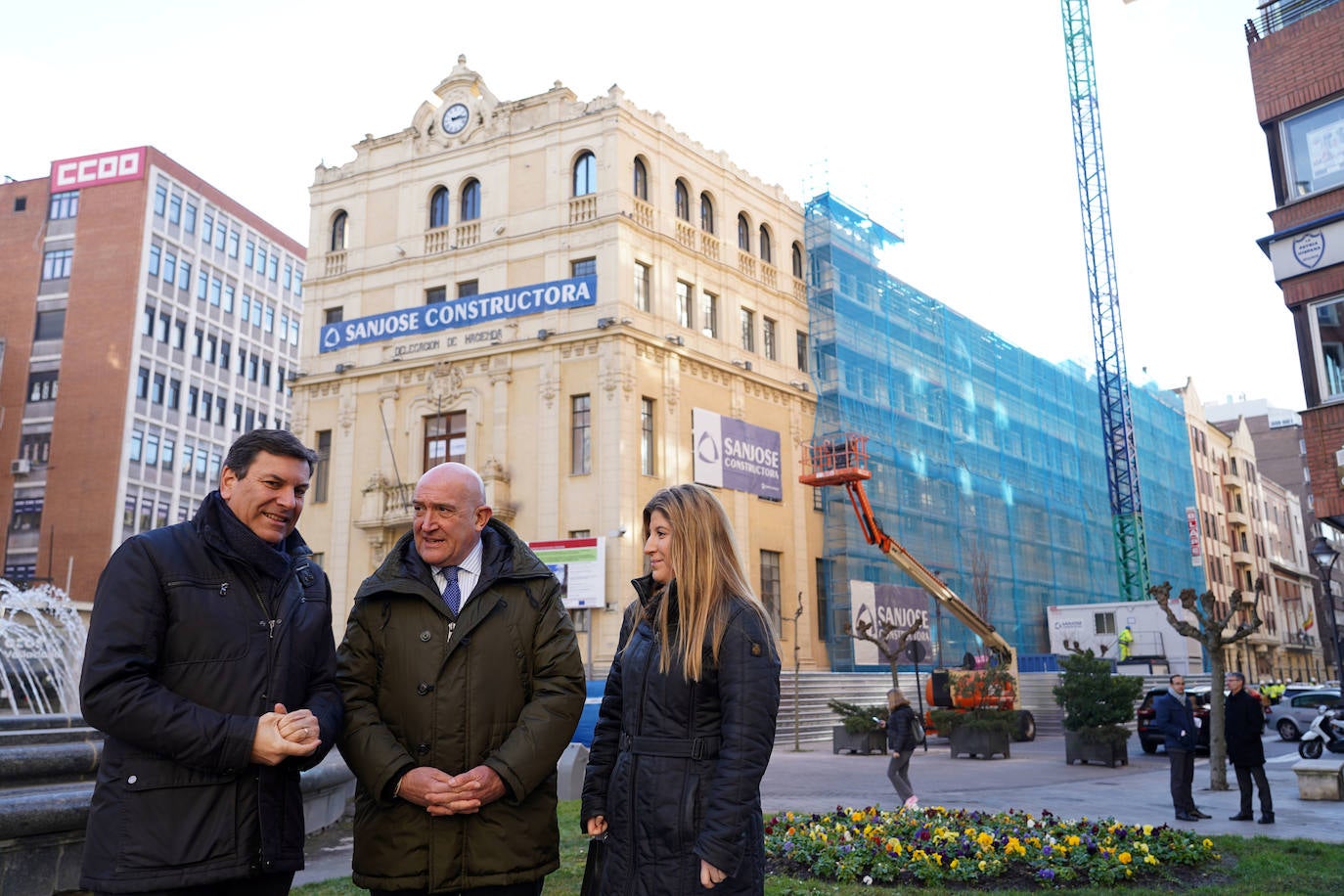 Visita a las obras de rehabilitación integral del edificio para uso administrativo de la Junta de Castilla y León