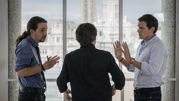 Iglesias y Rivera confirman en un cara a cara su veto mutuo para gobernar