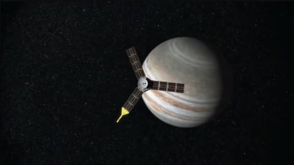 Juno capta las cuatro lunas de Júpiter