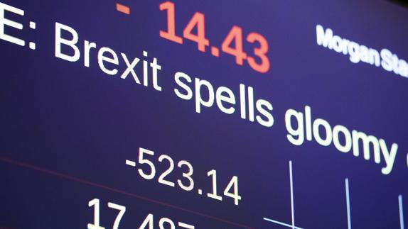 La economía británica retrocede a niveles de 2009 por el 'Brexit'
