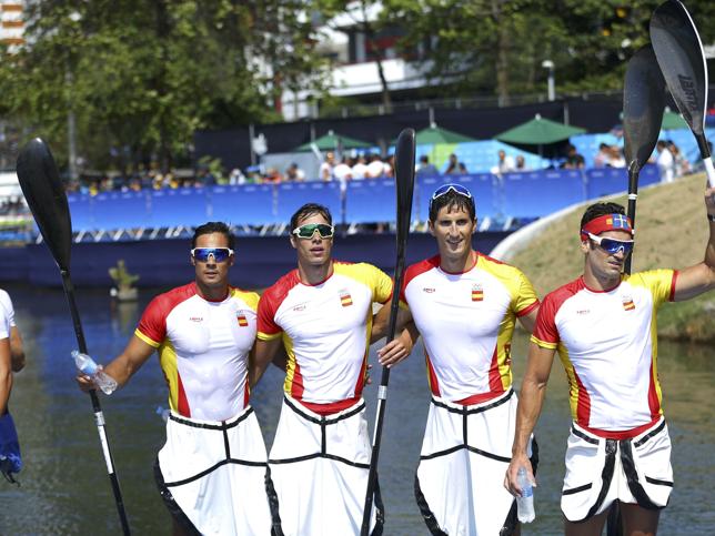 El K4 español, quinto en los 1.000 metros