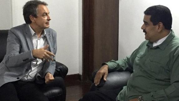 Zapatero se reúne con Maduro en el marco de las tareas de mediación entre Gobierno y oposición