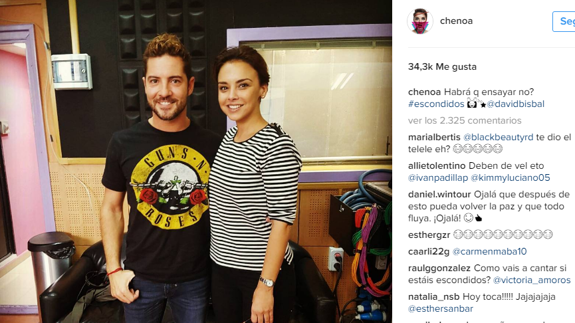 David Bisbal y Chenoa ya ensayan 'Escondidos'