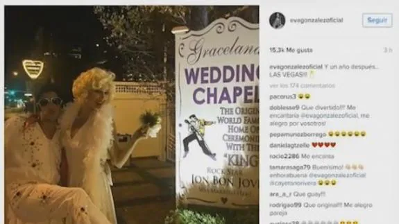 Cayetano Rivera y Eva González se casan de nuevo en Las Vegas