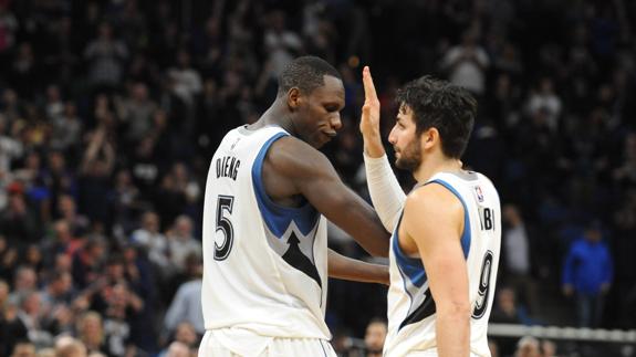 Ricky Rubio se acerca al 'triple-doble' en la victoria de los Timberwolves