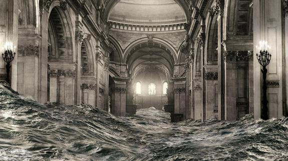 Diluvio en la catedral de San Pablo
