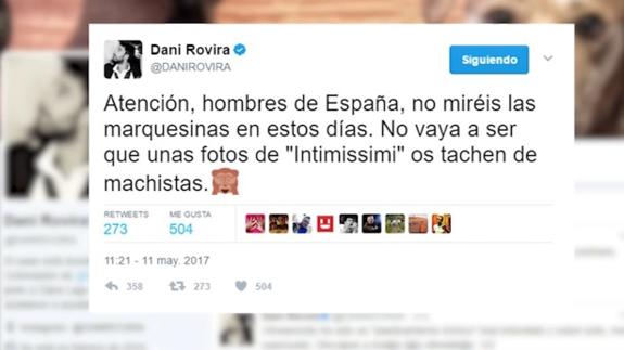 Dani Rovira enfurece las redes por un comentario