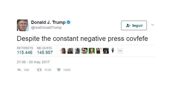 «Covfefe»: el tuit de Trump que desata burlas en la red