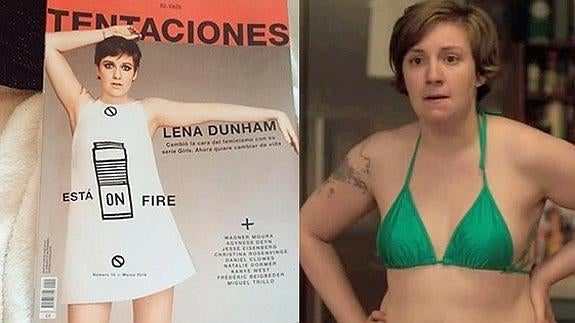 Lena Dunham afea a 'El País' por utilizar en exceso Photoshop