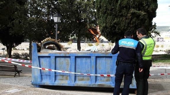 Hallan restos humanos en un contenedor de basura en Peñafiel