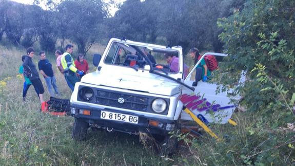 Un hombre herido tras caer a un barranco en Piedrafita