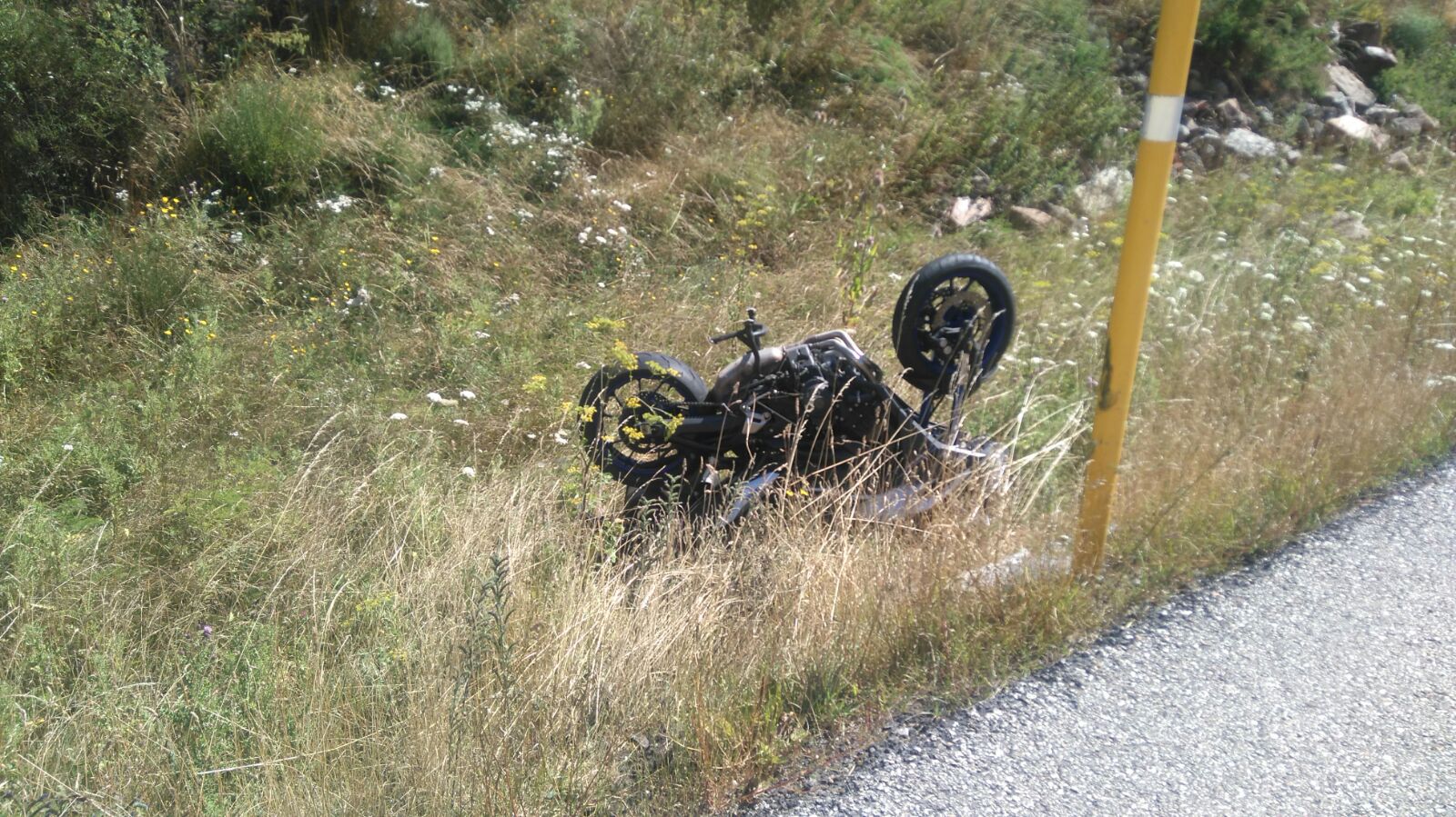 Un motorista resulta herido grave en un accidente en la N630 a la altura de Busdongo