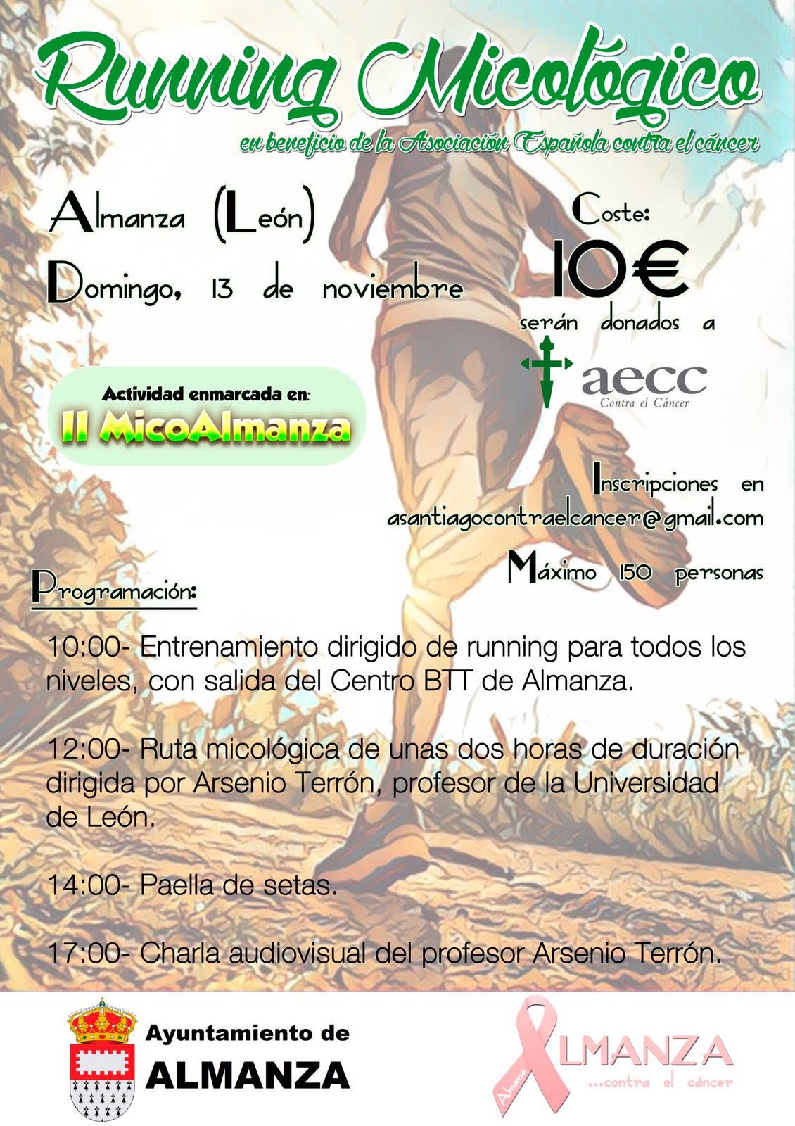 Running, micologia y solidaridad cruzan sus caminos en Almanza