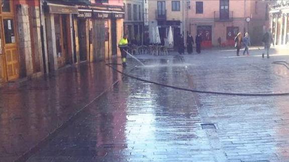 Los operarios de Limpieza y Jardines retiran más de 83 metros cúbicos de basura tras los botellones genarianos