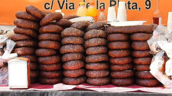 El chorizo, producto estrella durante el fin de semana en La Bañeza